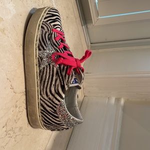 Golden Goose original hi star zebra leather sneaker size 7